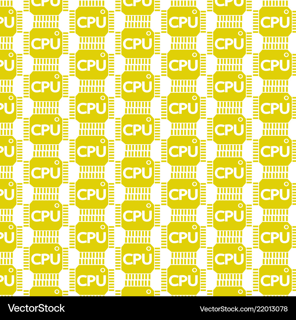 Pattern background cpu icon Vector Image