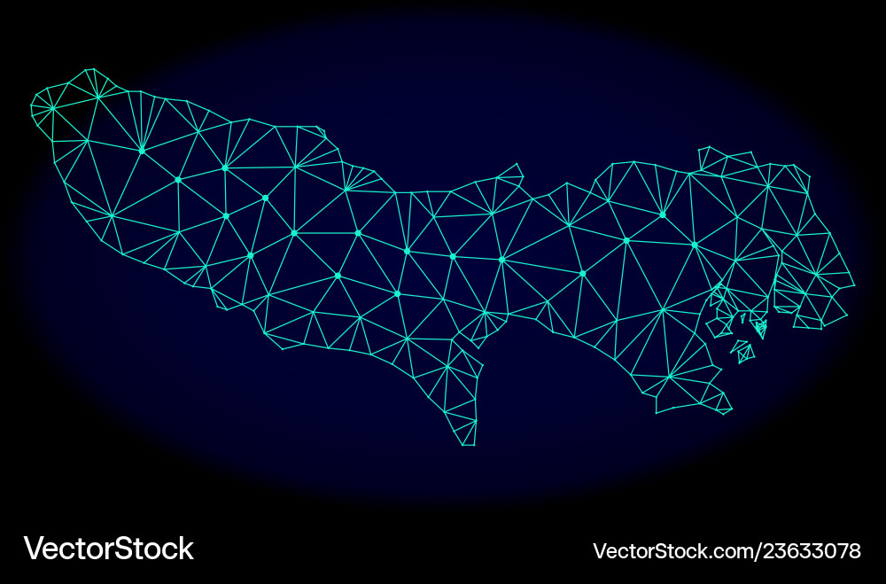 Polygonal wire frame mesh abstract map Polygonal wire frame mesh abstract map vector image