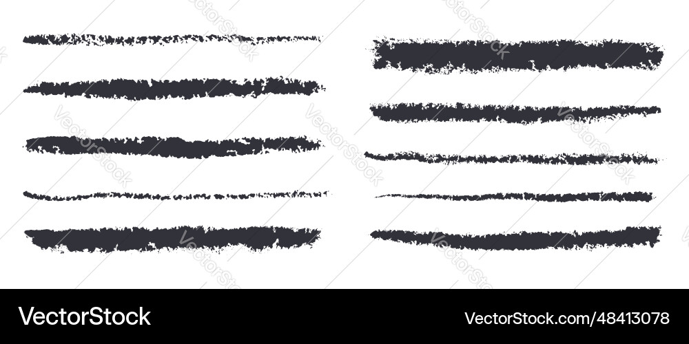 Schwarze Crayon oder Kohle unterstreicht Set Doodle Schwarze Crayon oder Kohle unterstreicht Set Doodle vektorbild