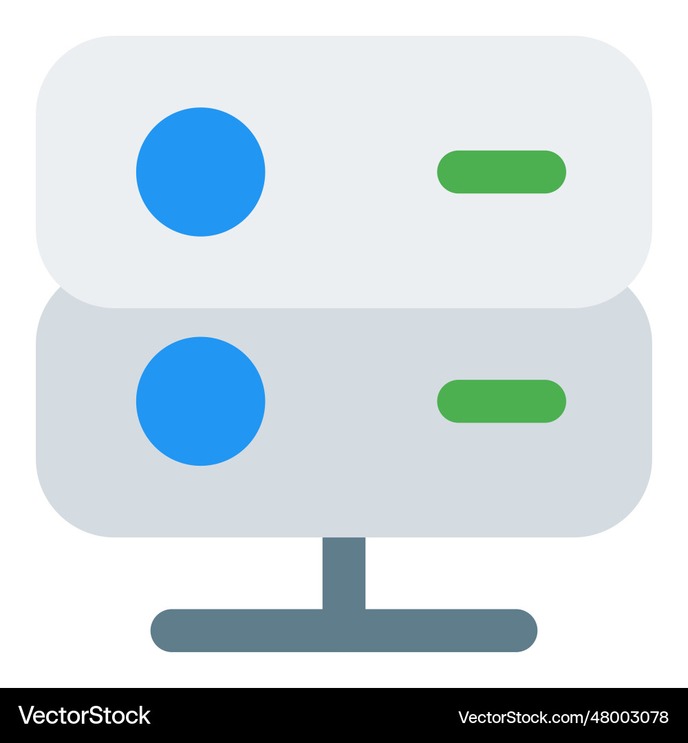 Server stack used for data storage Vector Image