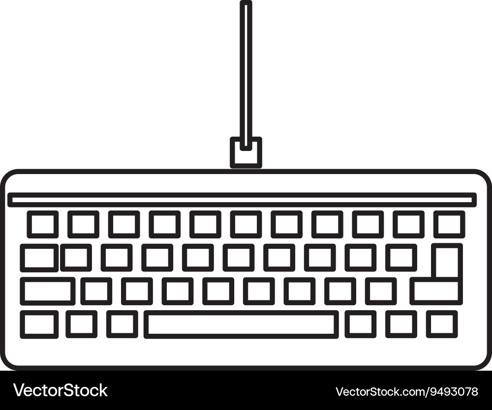 Simple keyboard icon vector image
