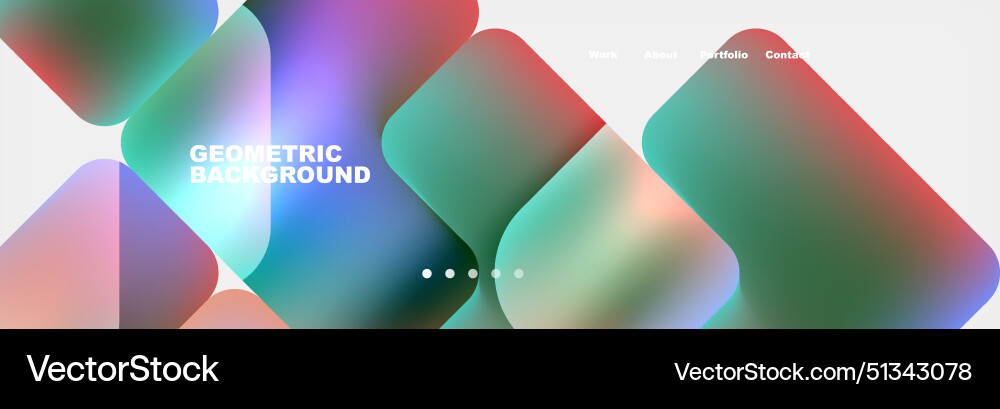 Square internet web page design template Vector Image