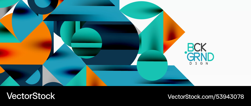 Trendy colorful circles lines arrows triangles Vector Image