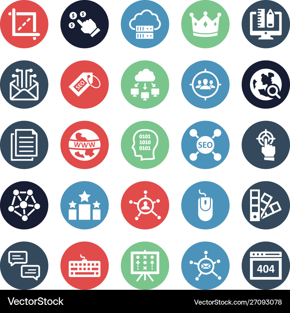Web optimization icons pack Vector Image