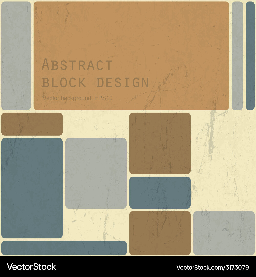 Abstract block design vector image