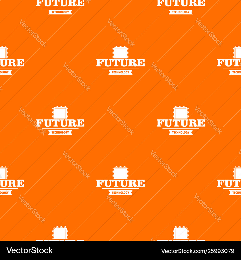 Future cpu pattern orange Future cpu pattern orange Vector Image
