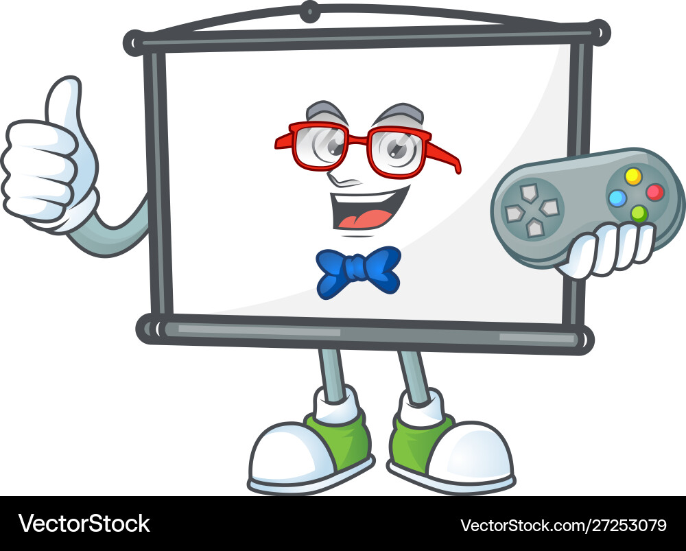 Gamer empty project screen for presentation object Vector Image
