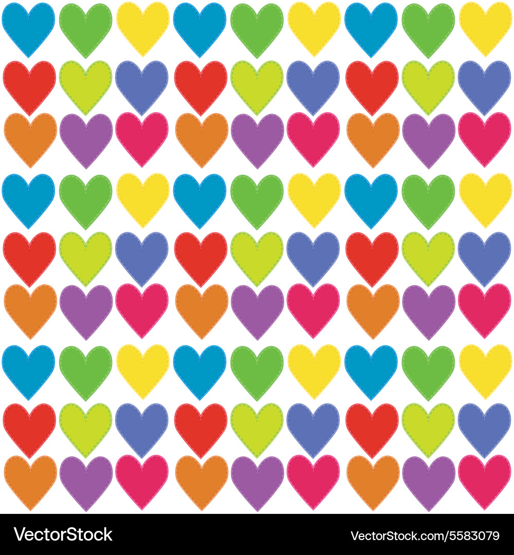 Heart background pattern vector image