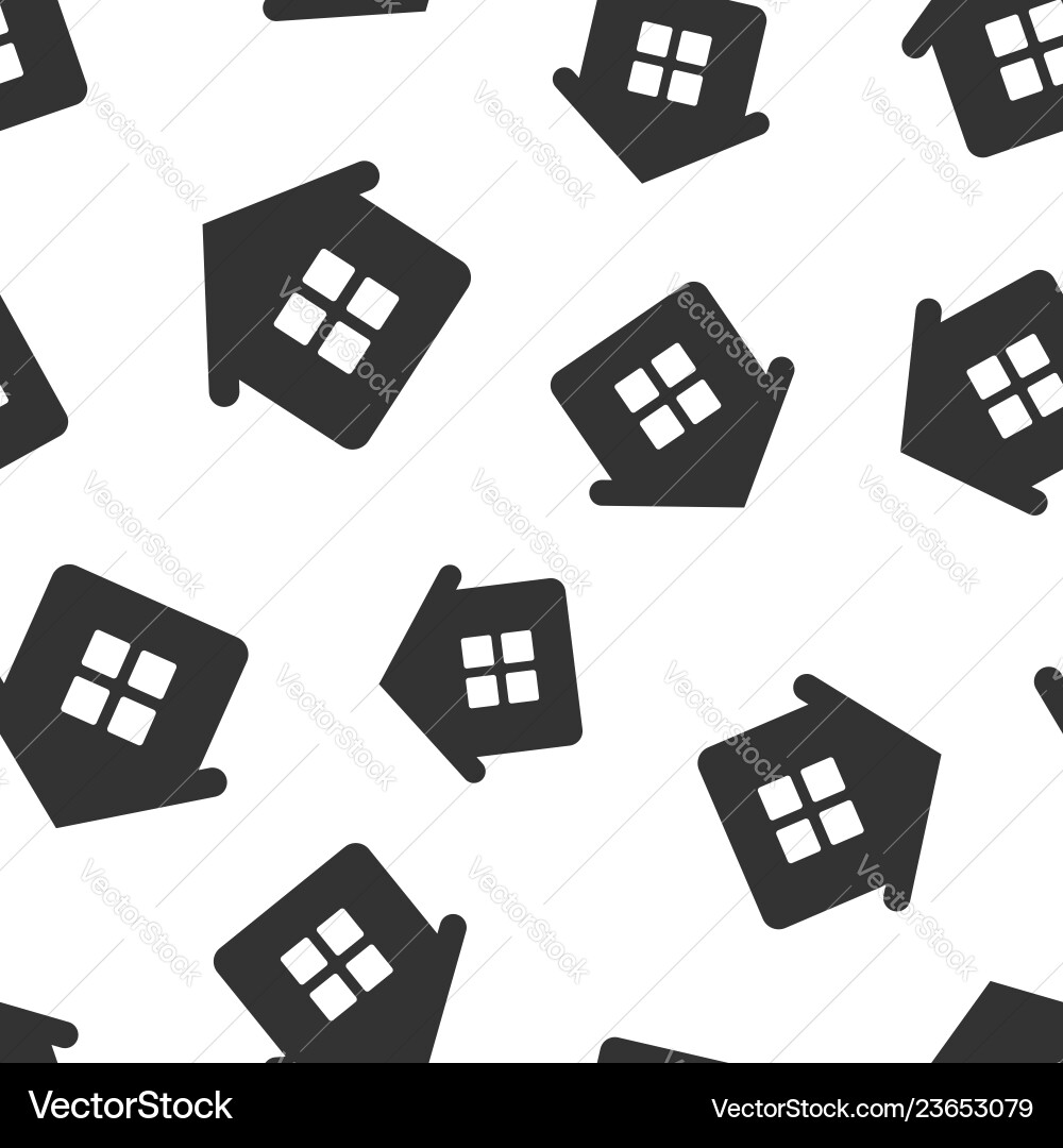 House building icon seamless pattern background Vector Image