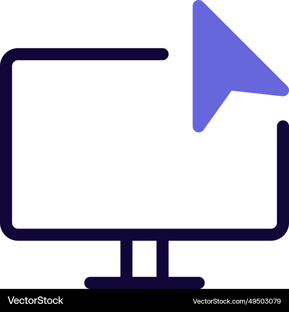 Monitor input controls the on-screen cursor vector image
