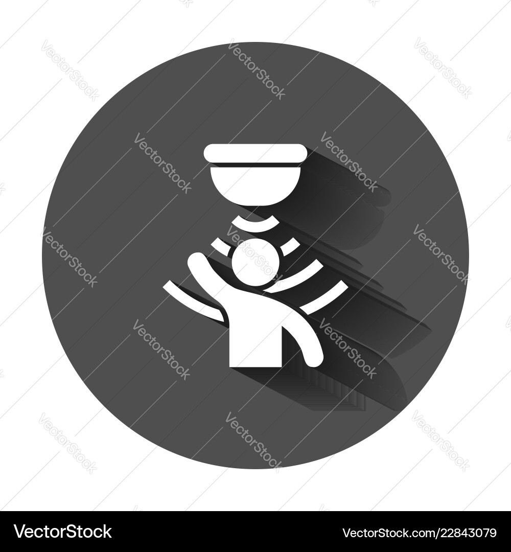 Motion sensor icon in flat style waves Motion sensor icon in flat style waves vector image