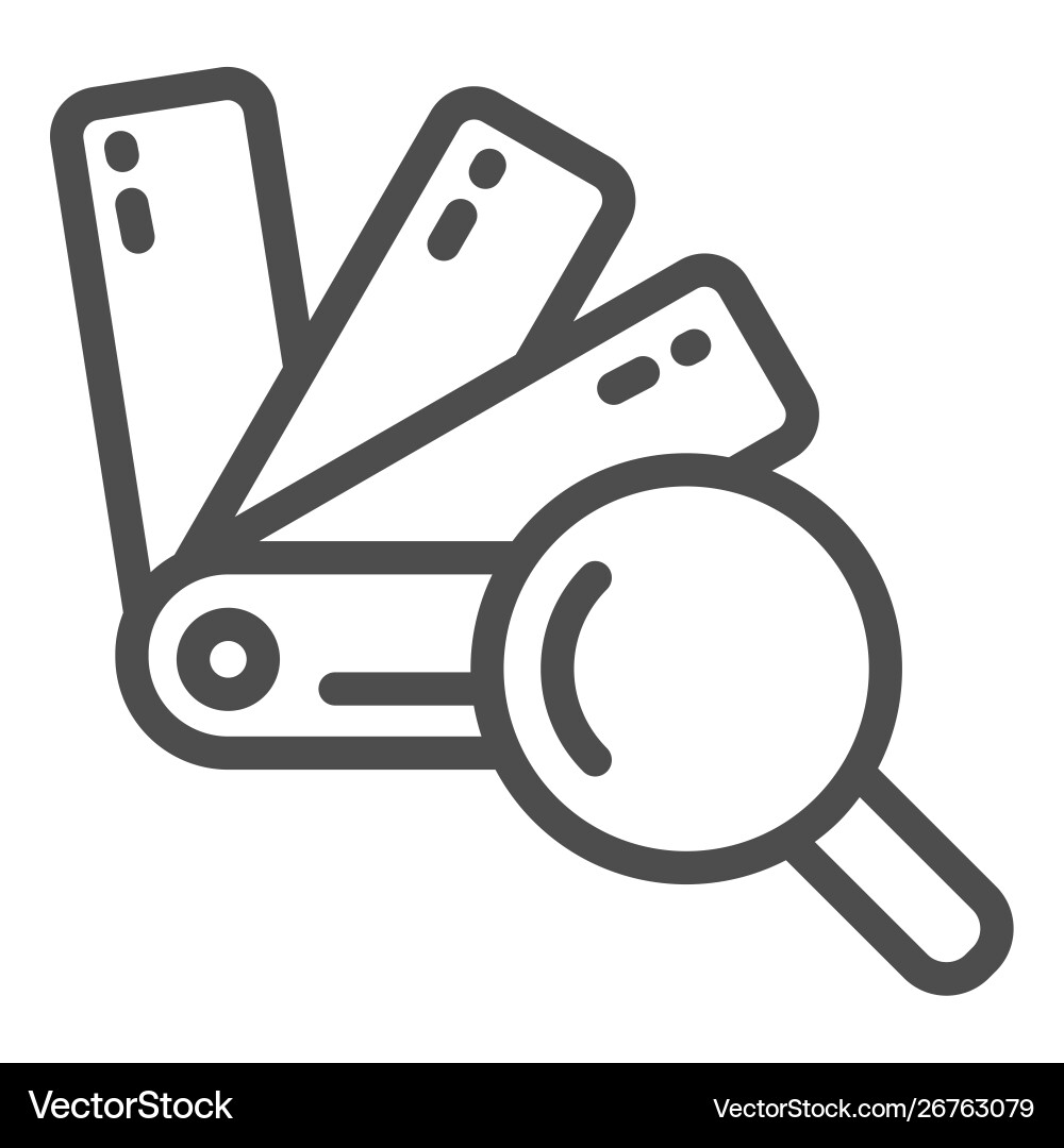 Pantone search line icon web color design Vector Image