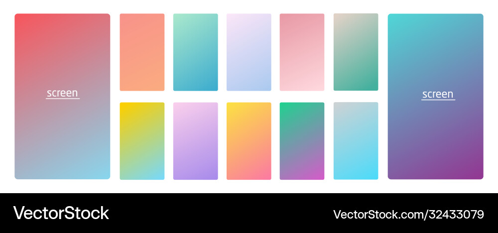 Pastel gradient smooth and vibrant soft color Vector Image