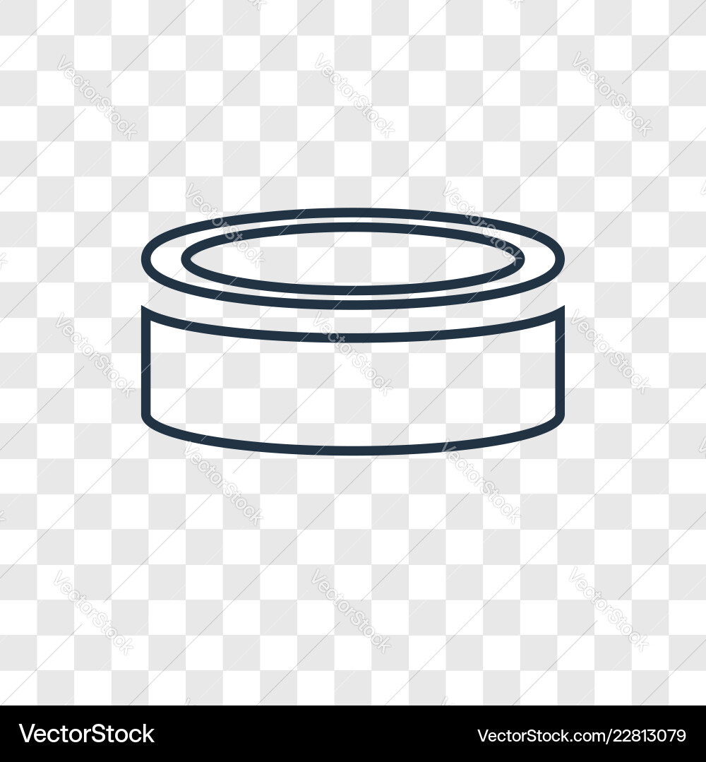 Puck concept linear icon isolated on transparent Puck concept linear icon isolated on transparent vector image
