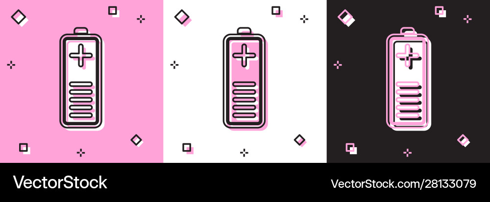 Set battery charge level indicator icon isolated Set battery charge level indicator icon isolated Vector Image