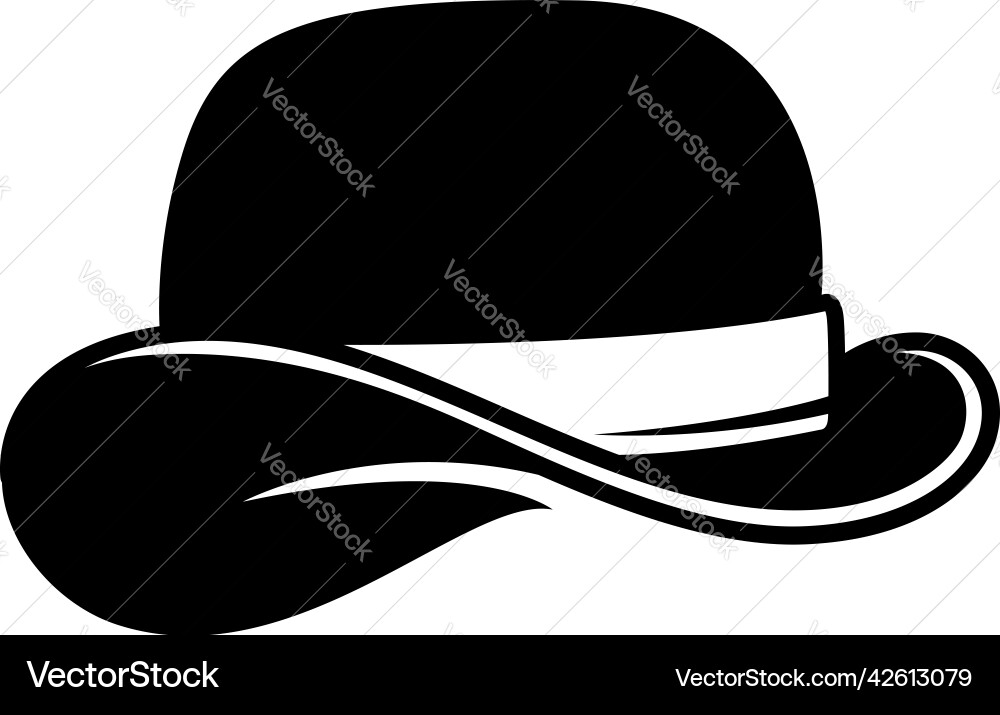 Vintage hat design element for logo label sign Vintage hat design element for logo label sign vector image