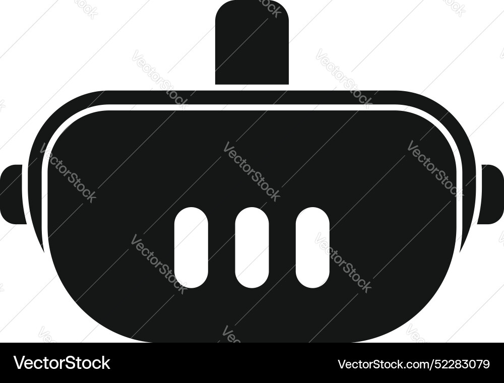 Virtual reality headset showing three buttons icon Virtual reality headset showing three buttons icon vector image