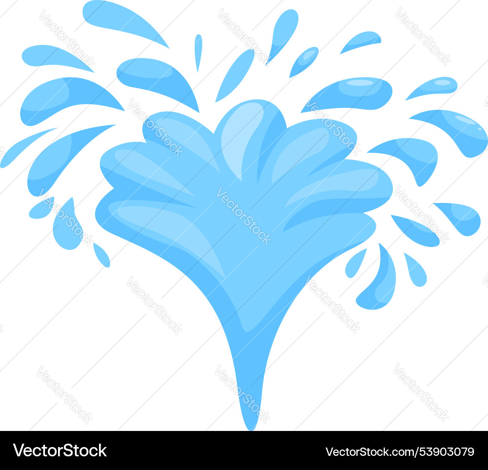 Water splashing upwards creating a big crown shape Water splashing upwards creating a big crown shape vector image