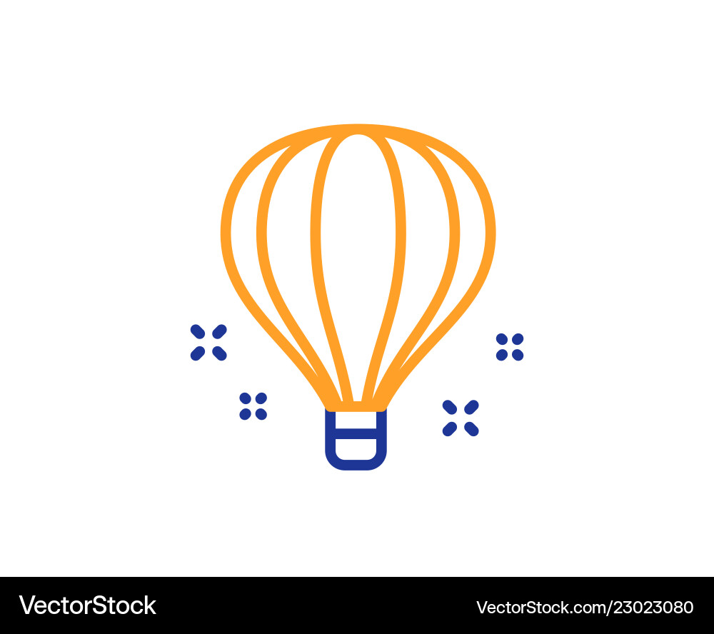 Air balloon line icon sky trip sign Air balloon line icon sky trip sign vector image