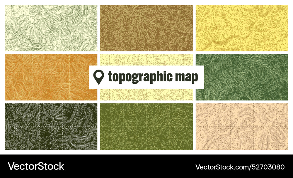 Colorful topographic map with contour lines Colorful topographic map with contour lines vector image