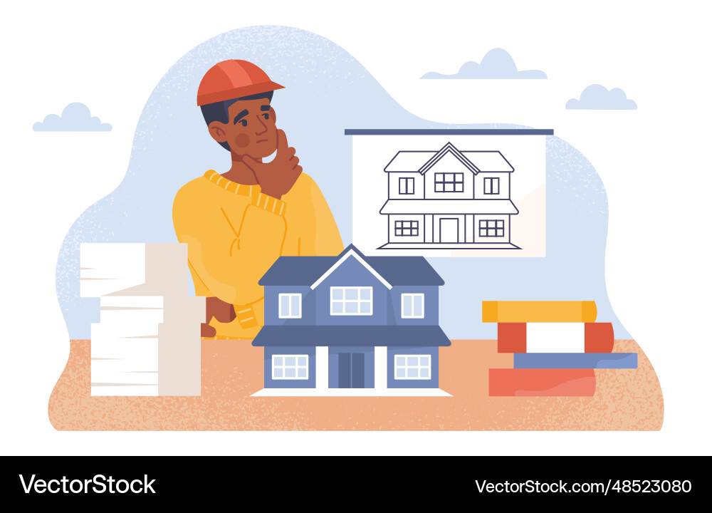 Construction architect concept Construction architect concept vector image