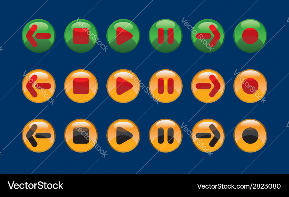 Contrasting buttons Royalty Free Vector Image - VectorStock
