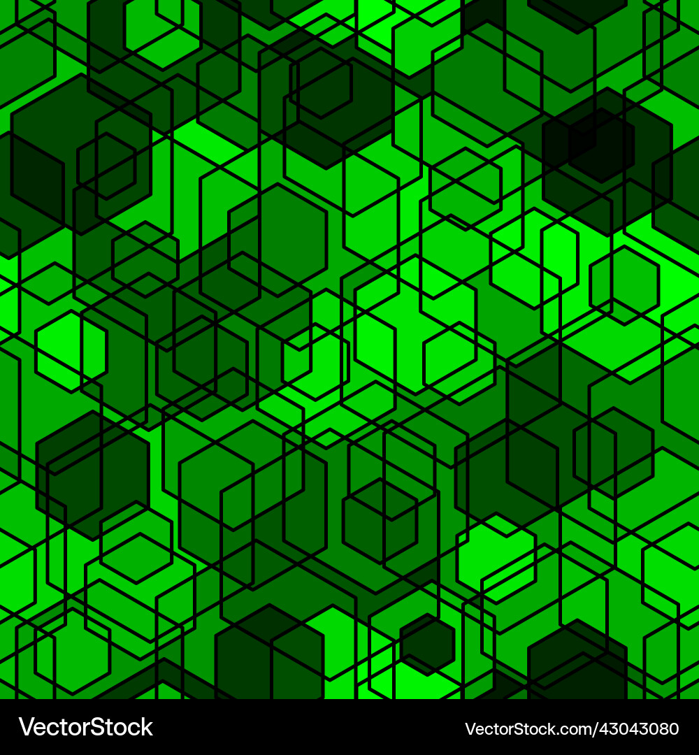 Honeycomb seamless pattern repeated overlap vector image