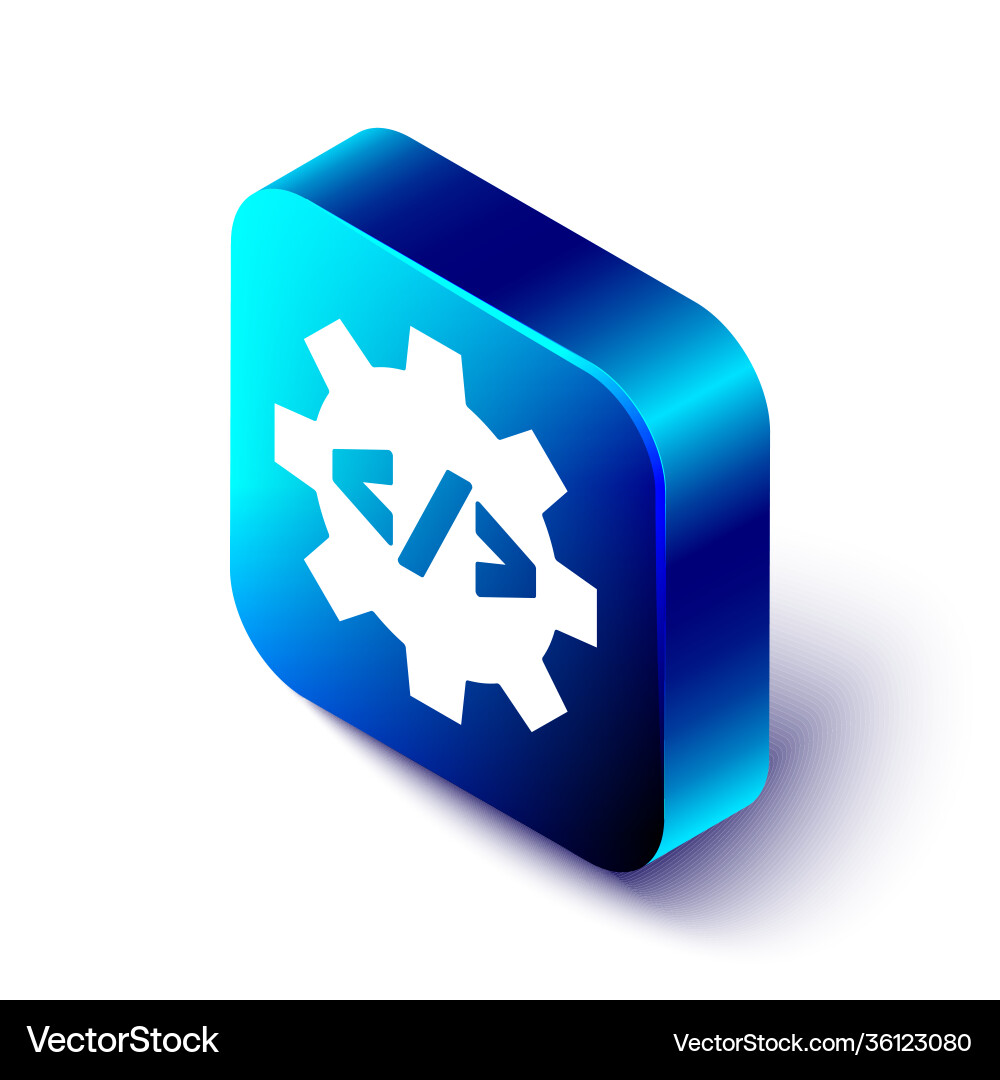 Isometric web design and front end development Isometric web design and front end development vector image