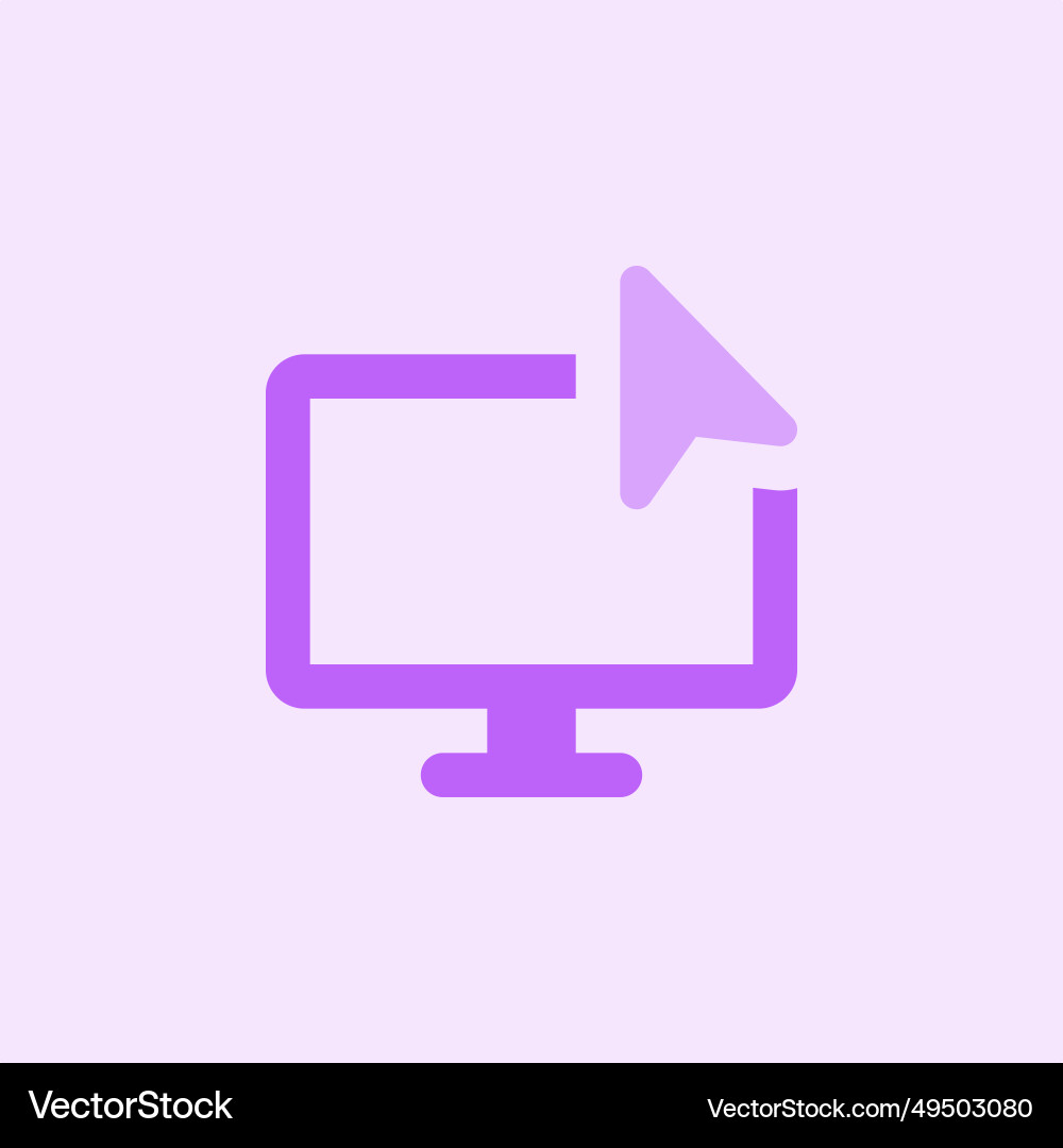 Monitor input controls the on-screen cursor vector image