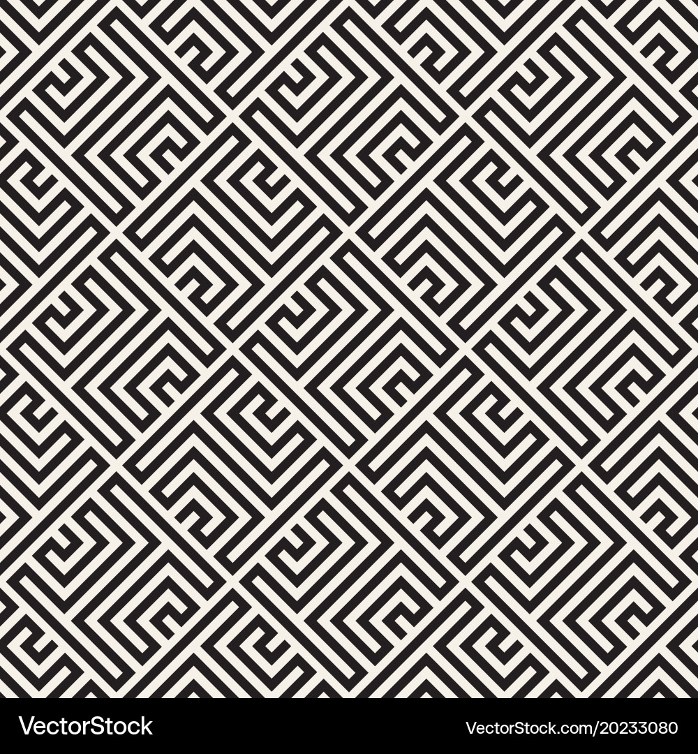 Monochrome Lattice Geometric Pattern vector image