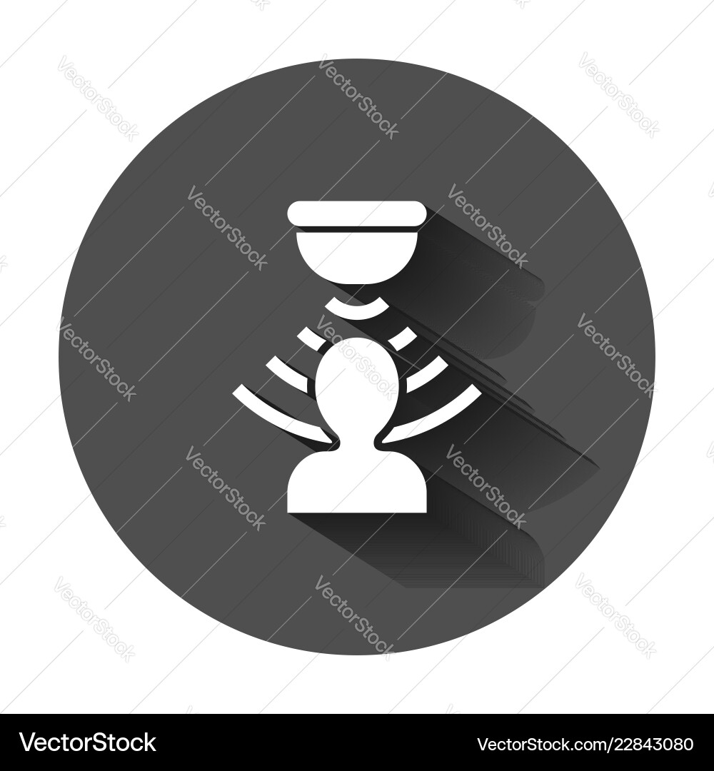Motion sensor icon in flat style waves Motion sensor icon in flat style waves vector image