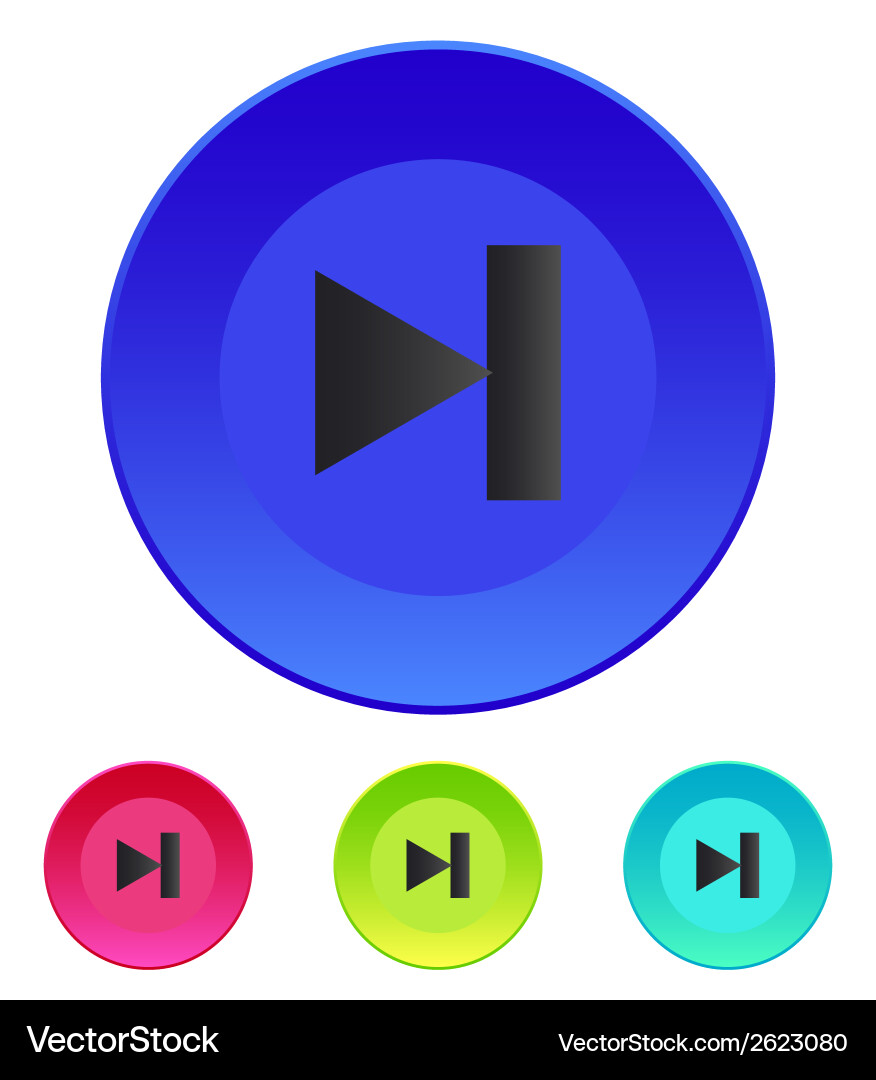 Next track web icon media player vector image