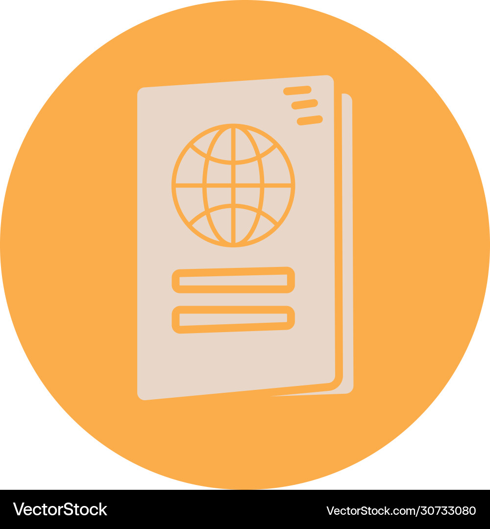 Passport document id block style icon Passport document id block style icon Vector Image