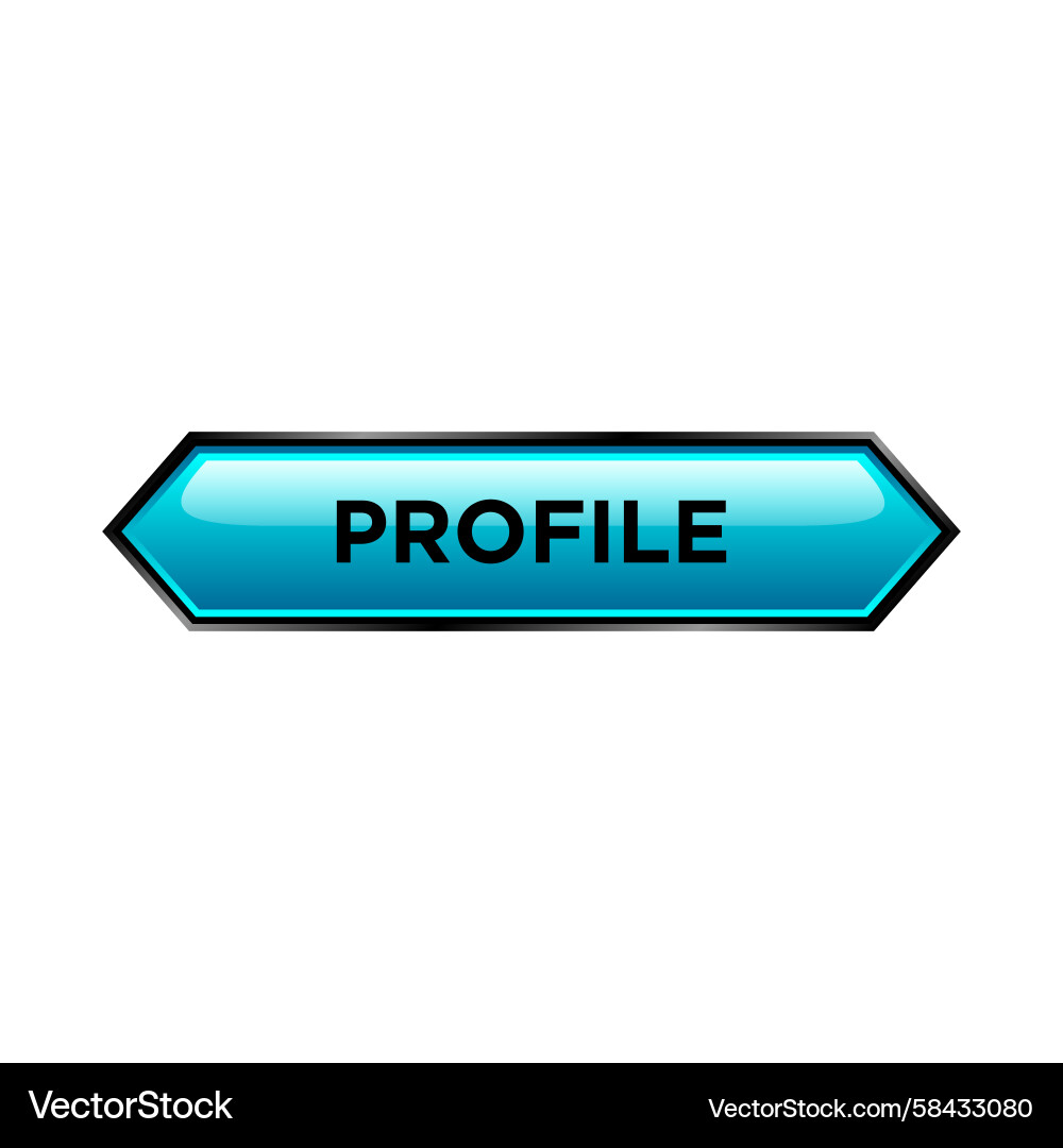 Profile Button Website Template Vector Image