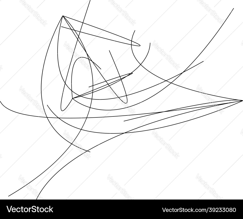 Random curvy squiggly tangled lines knot loop Random curvy squiggly tangled lines knot loop vector image