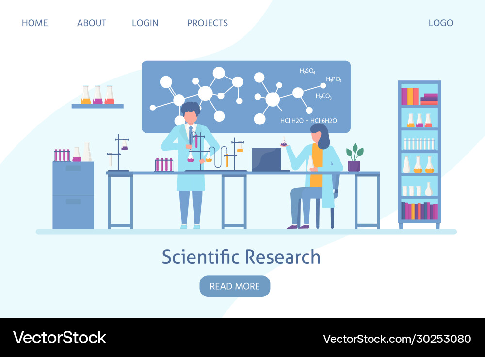 Scientist in laboratory chemical scientifical Scientist in laboratory chemical scientifical vector image