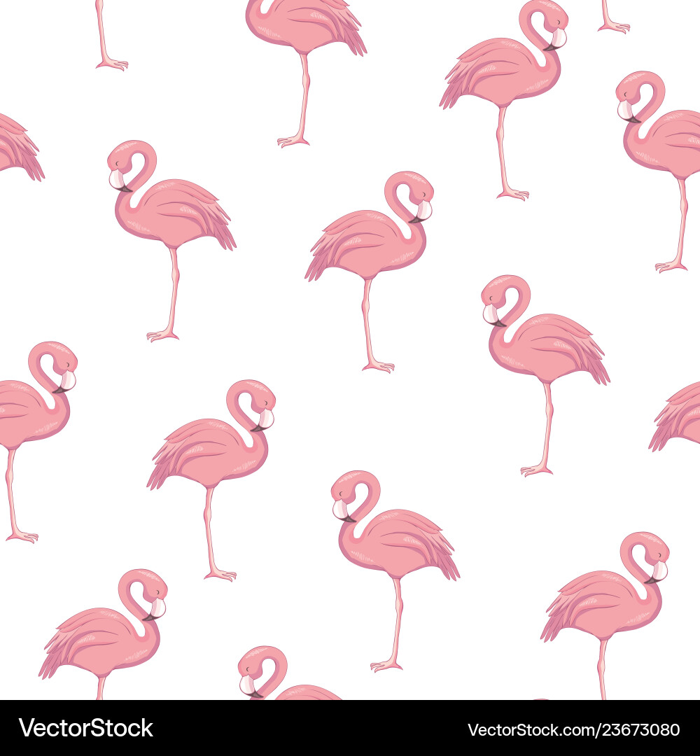 Seamless pattern with flamingos Seamless pattern with flamingos vector image