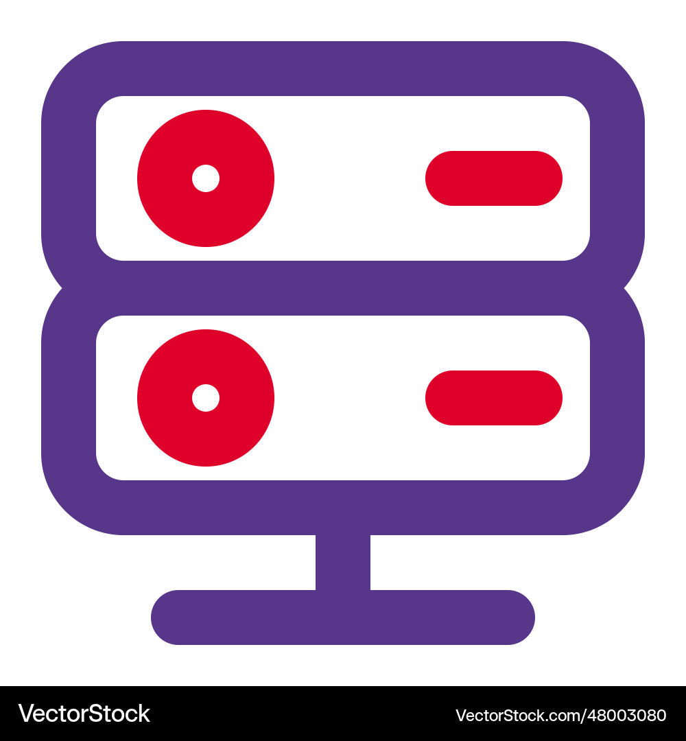 Server stack used for data storage vector image