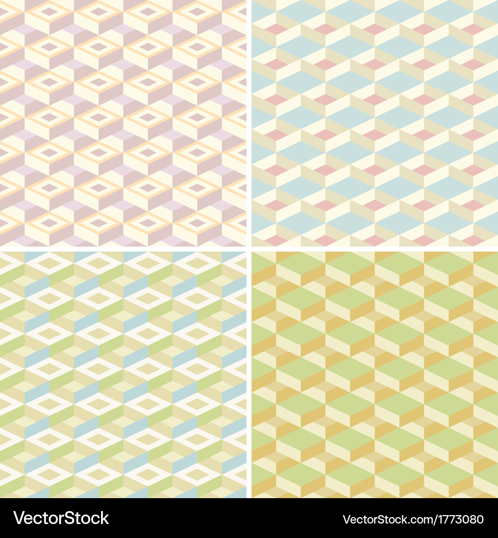 Set of four seamless pattern Vector Image