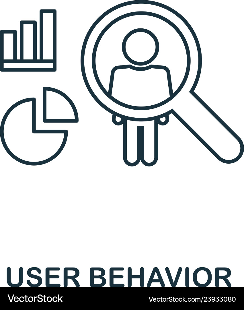 User behavior outline icon thin line style from User behavior outline icon thin line style from vector image