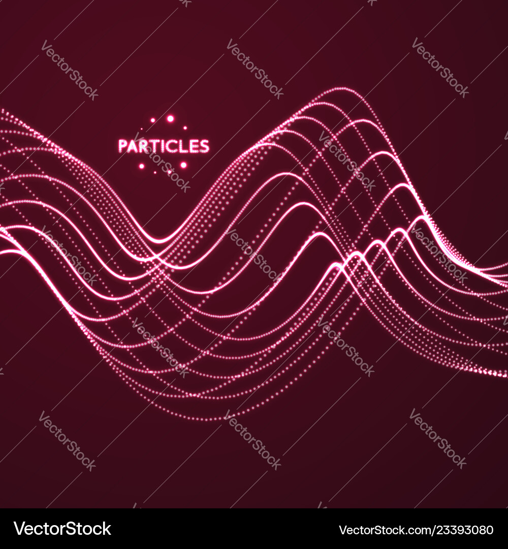 Wavy background array with dynamic particles Wavy background array with dynamic particles vector image