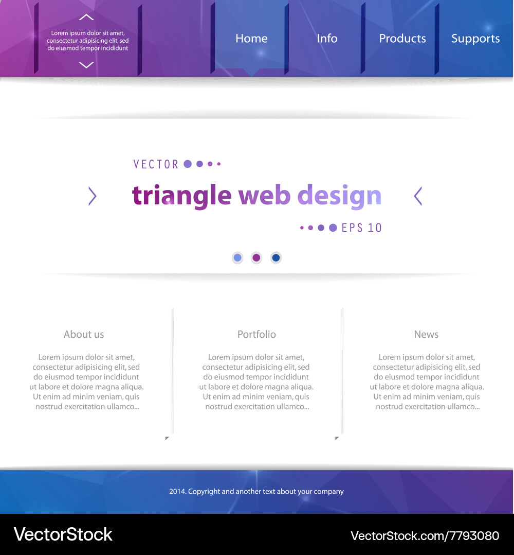 Web interface vector image