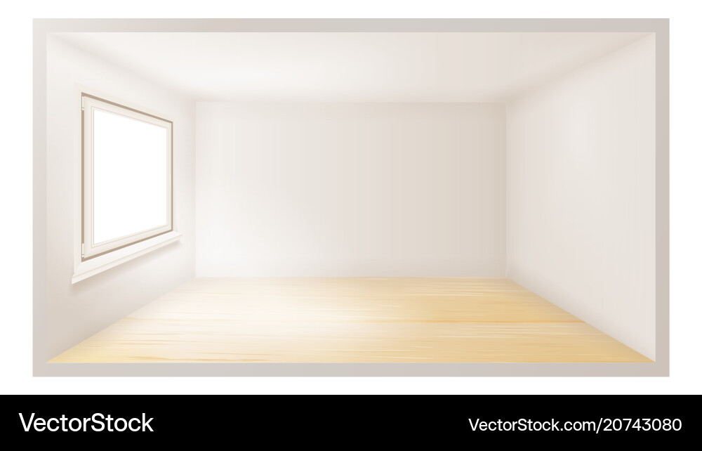 White Empty Room with Window vector image