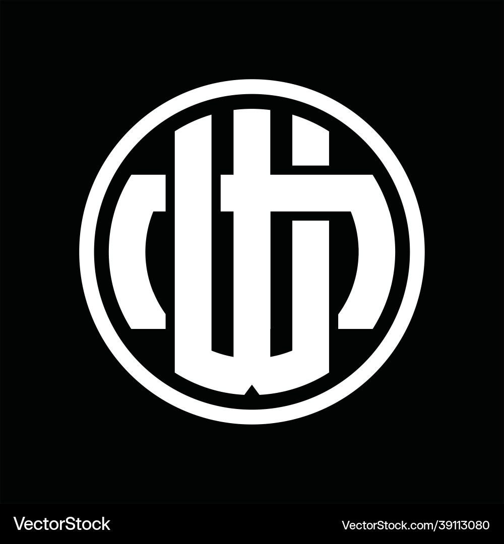 Wm logo monogram design template Vector Image