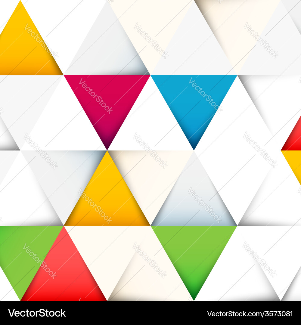 Abstract pattern with cut paper triangles vector image