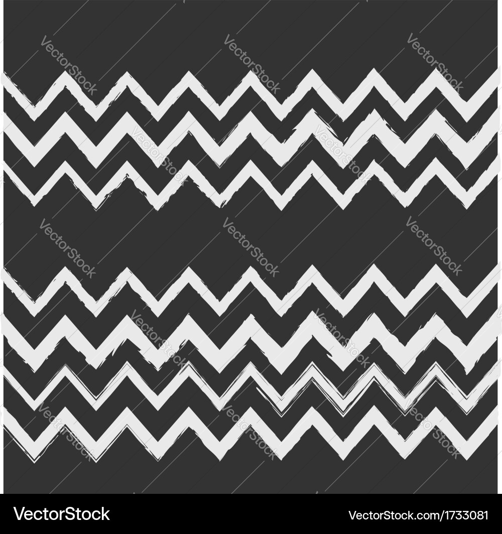 Black & White Chalkboard Chevron Pattern Vector Image