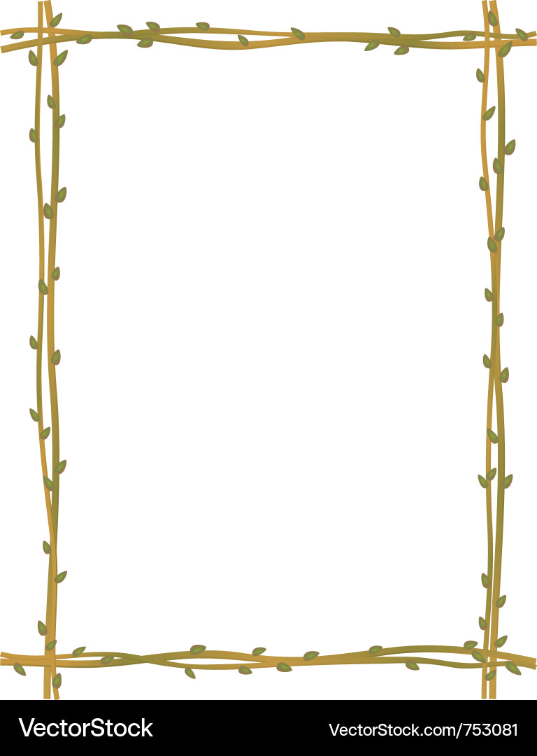Branch Sprig Frame Pattern vector image