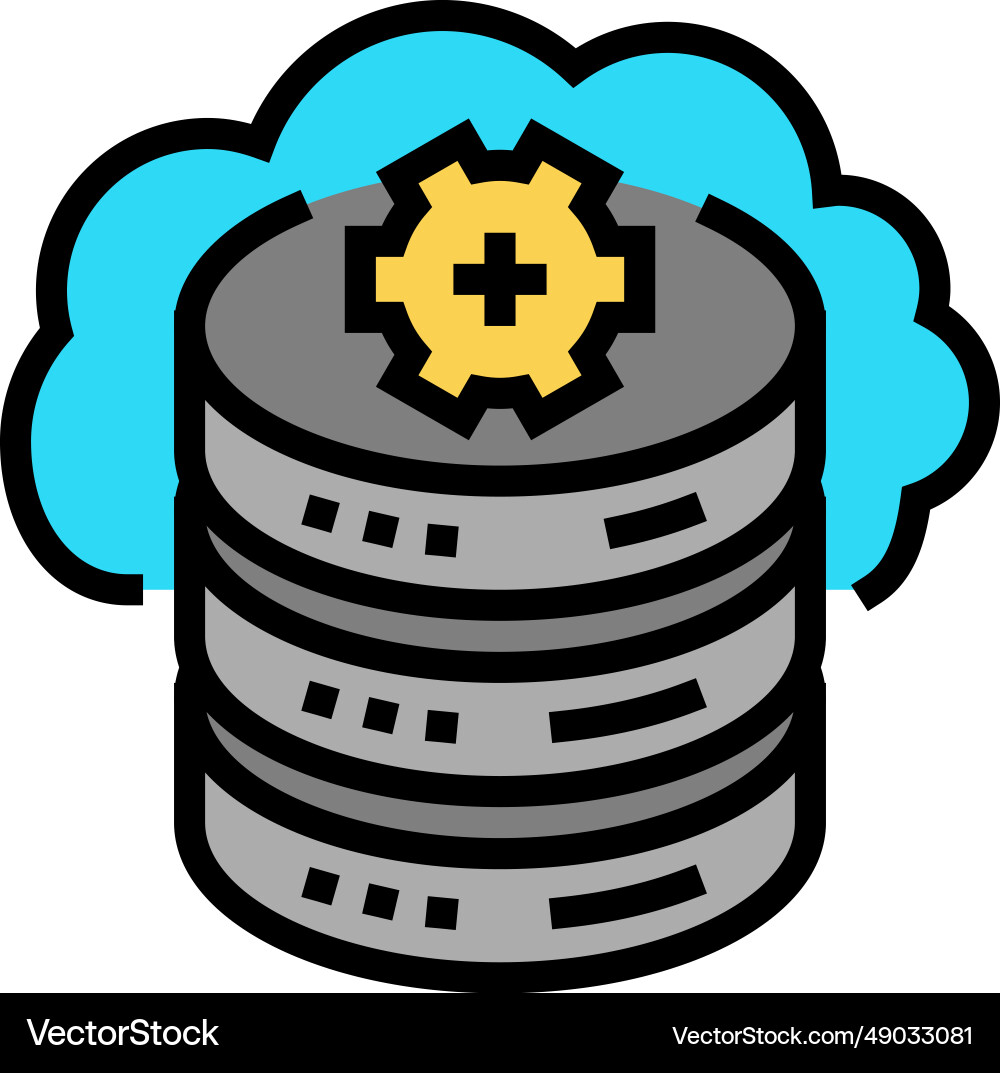 Cloud database color icon Cloud database color icon Vector Image