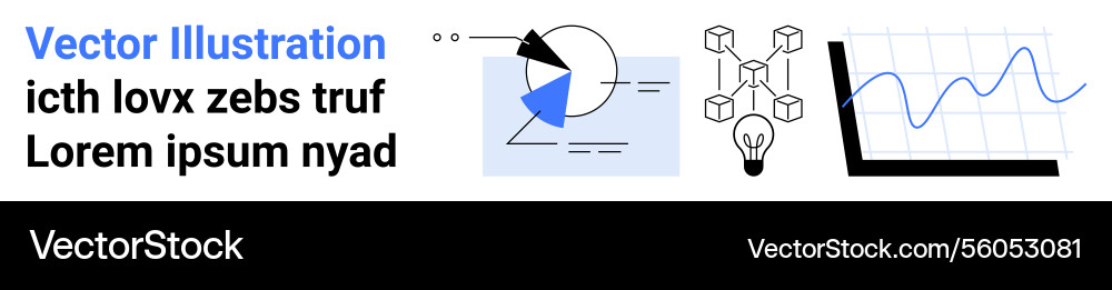 Data analysis visualization with charts diagrams Data analysis visualization with charts diagrams vector image