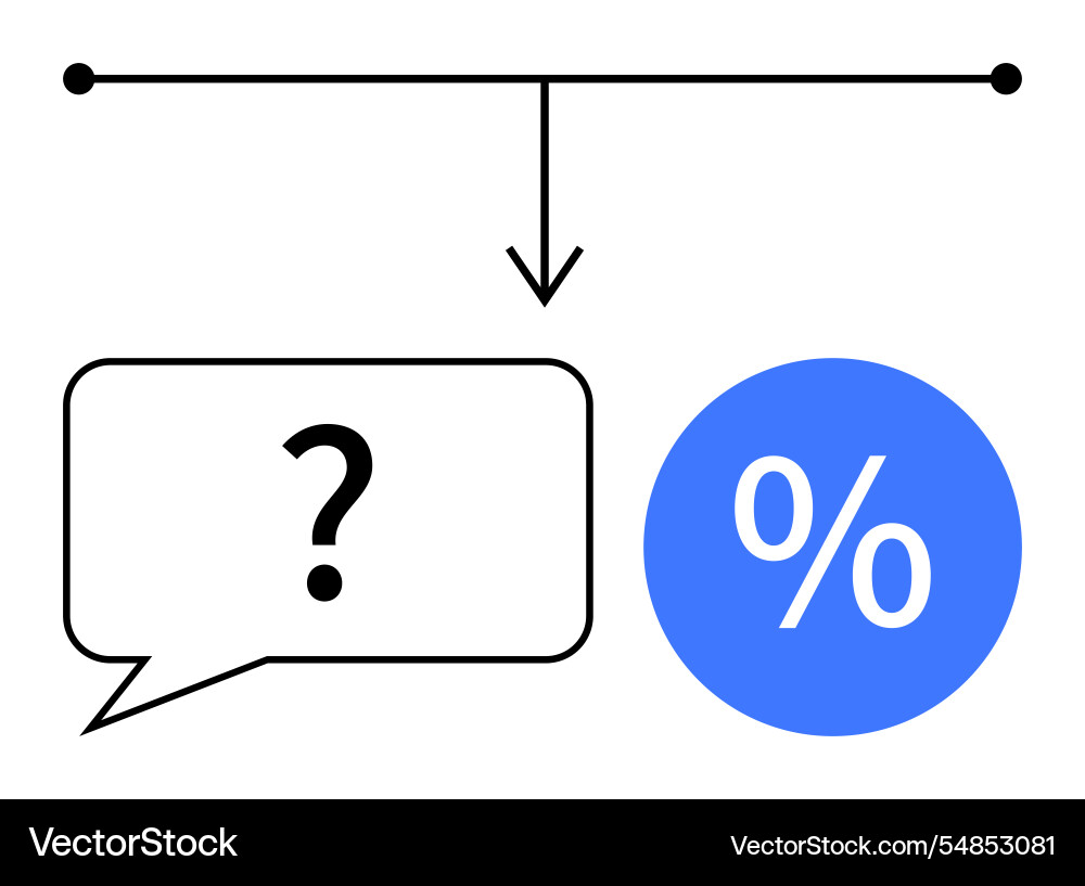 Decision-making process concept with question mark Decision-making process concept with question mark vector image